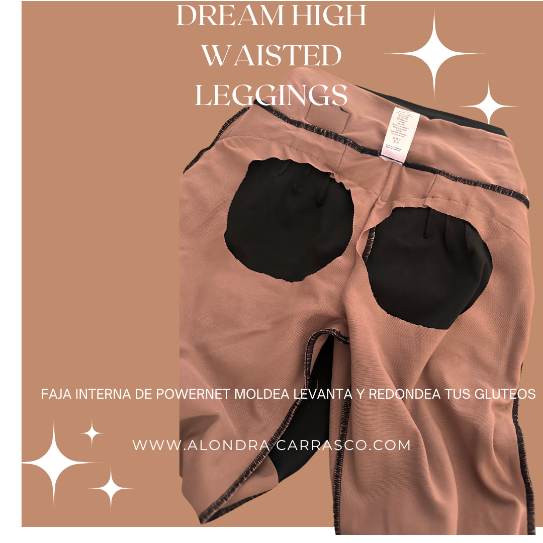 DREAM HIGH WAISTED LEGGINGS-Negro