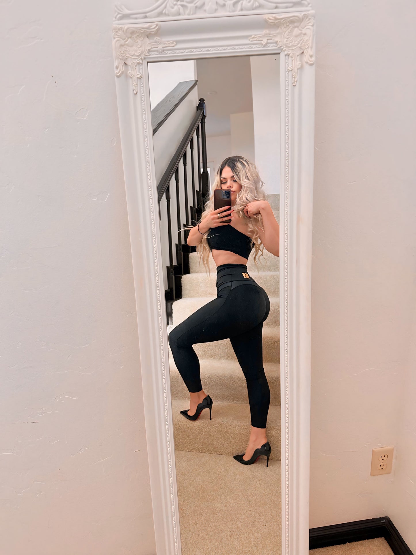 DREAM HIGH WAISTED LEGGINGS-Negro