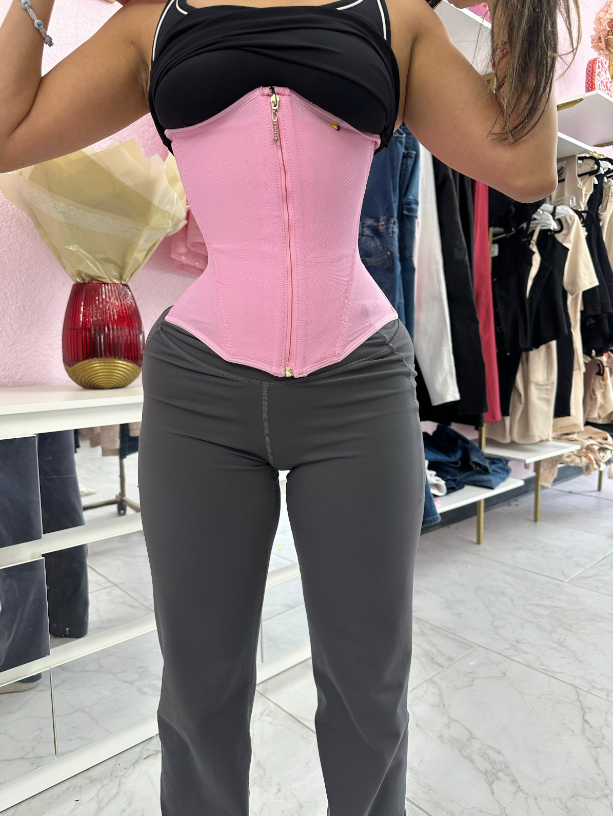 Corset - Cintura de Avispa Rosa