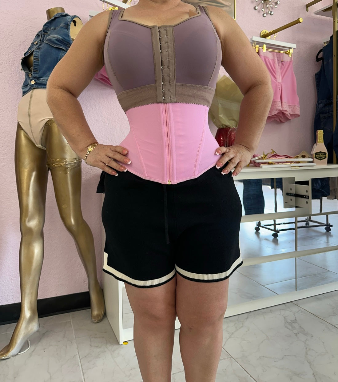Corset - Cintura de Avispa Rosa