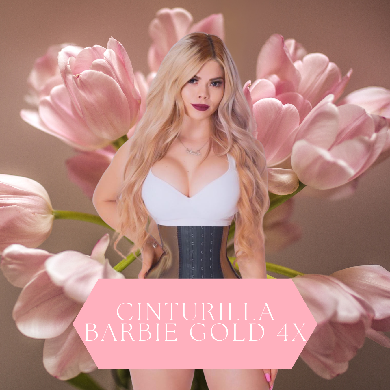 Cinturilla Barbie Gold 4X