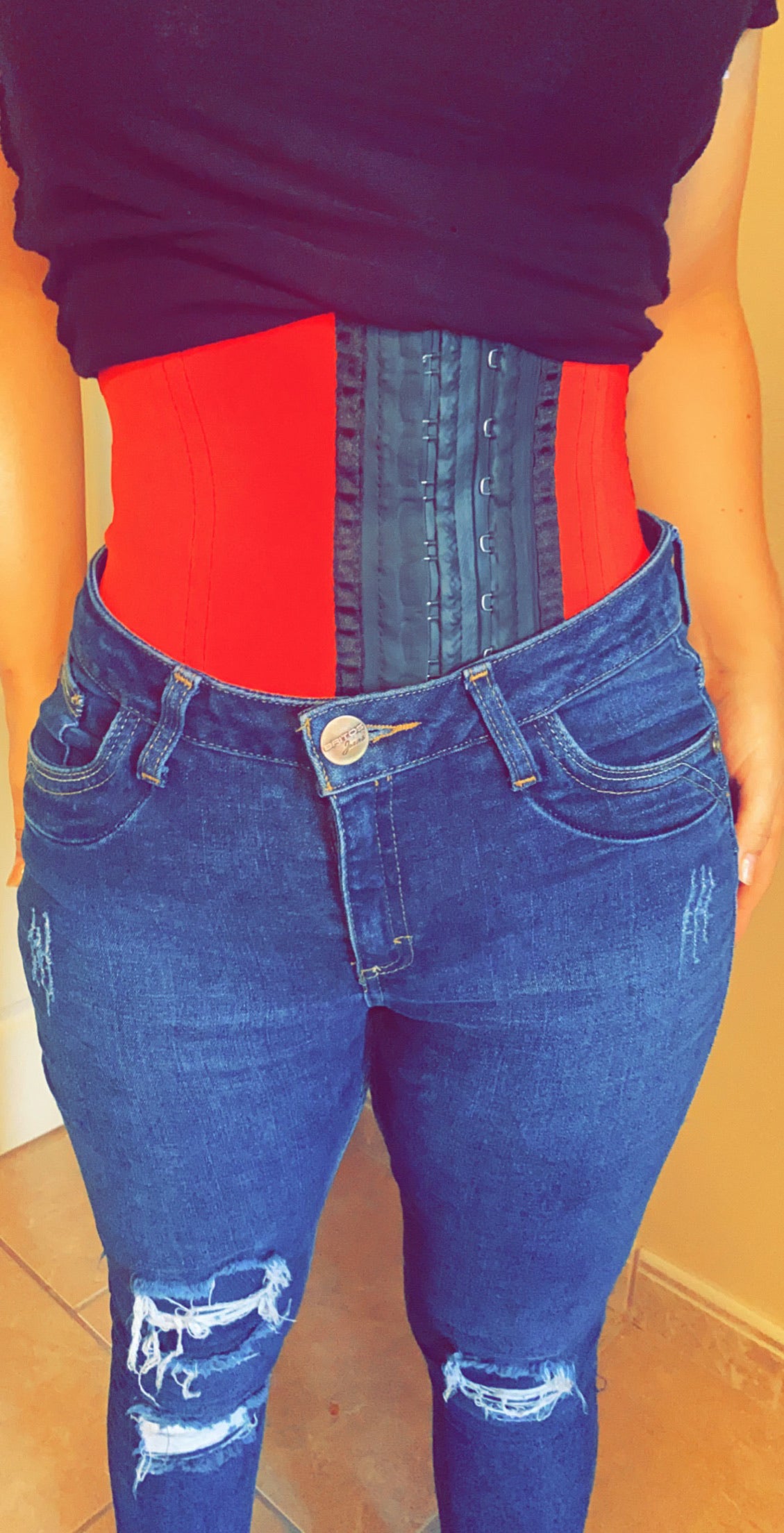 Red Sports Waist Girdle